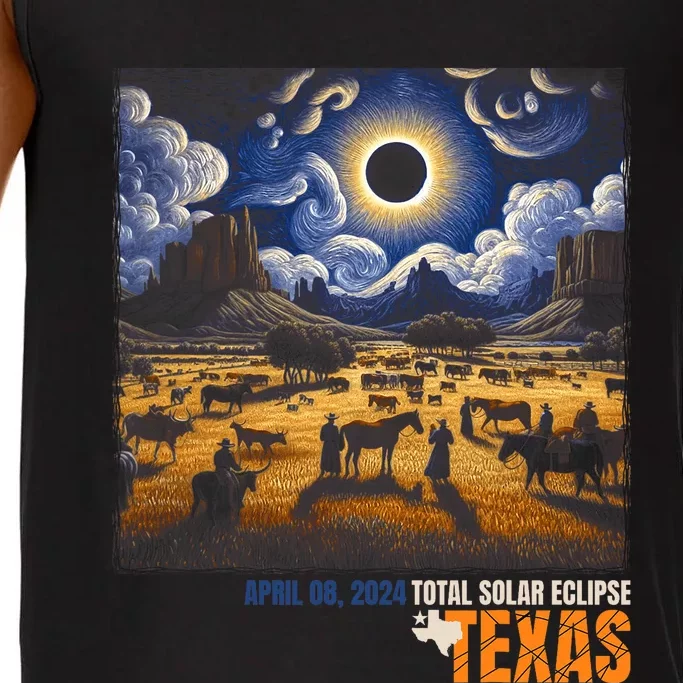 Texas Total Solar Eclipse Retro April 8 2024 Astronomy Comfort Colors® Tank Top