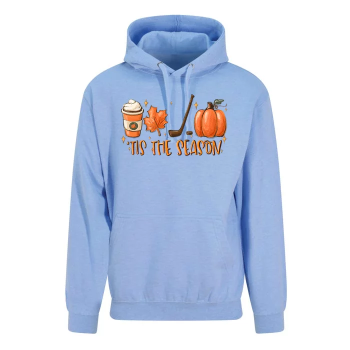 Tis The Season Hockey Latte Leaves Hello Pumpkin Halloween Cool Gift Unisex Surf Hoodie