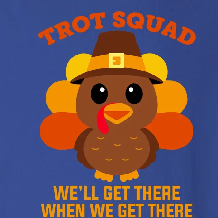 Turkey Trot Squad Gift Cute Turkey Thanksgiving Costume Gift Toddler Long Sleeve Shirt