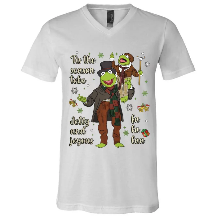 Tis The Season Tobe Jolly And Joyous The Muppet Christmas Carol V-Neck T-Shirt