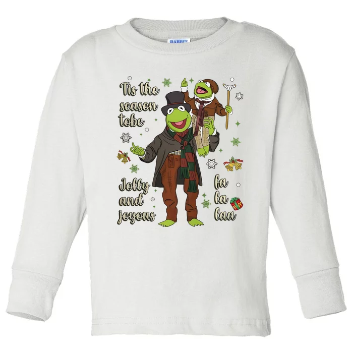 Tis The Season Tobe Jolly And Joyous The Muppet Christmas Carol Toddler Long Sleeve Shirt