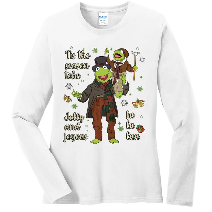 Tis The Season Tobe Jolly And Joyous The Muppet Christmas Carol Ladies Long Sleeve Shirt