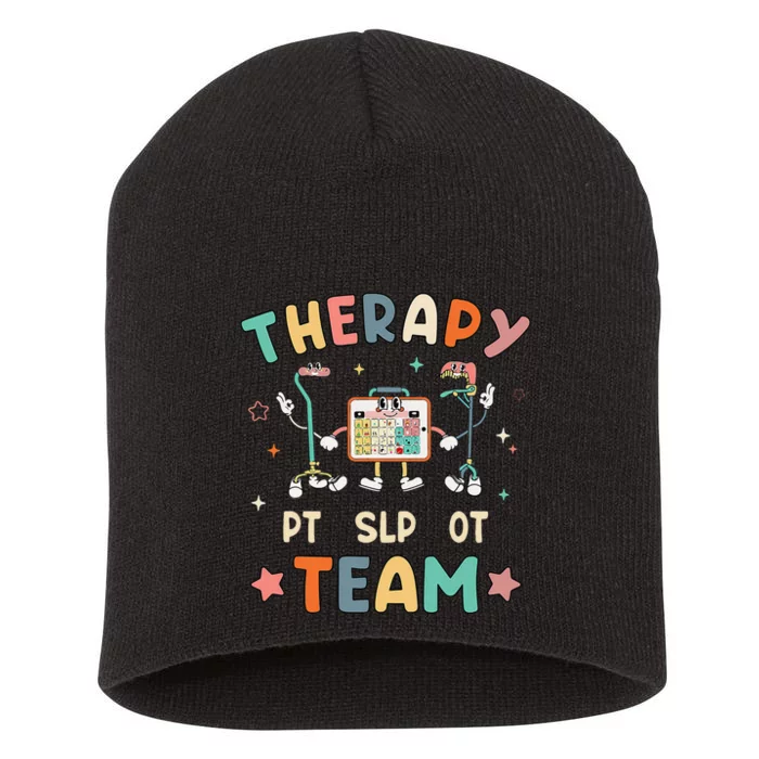 Therapy Team Slp Ot Pt Rehab Therapist Speech Language Short Acrylic Beanie