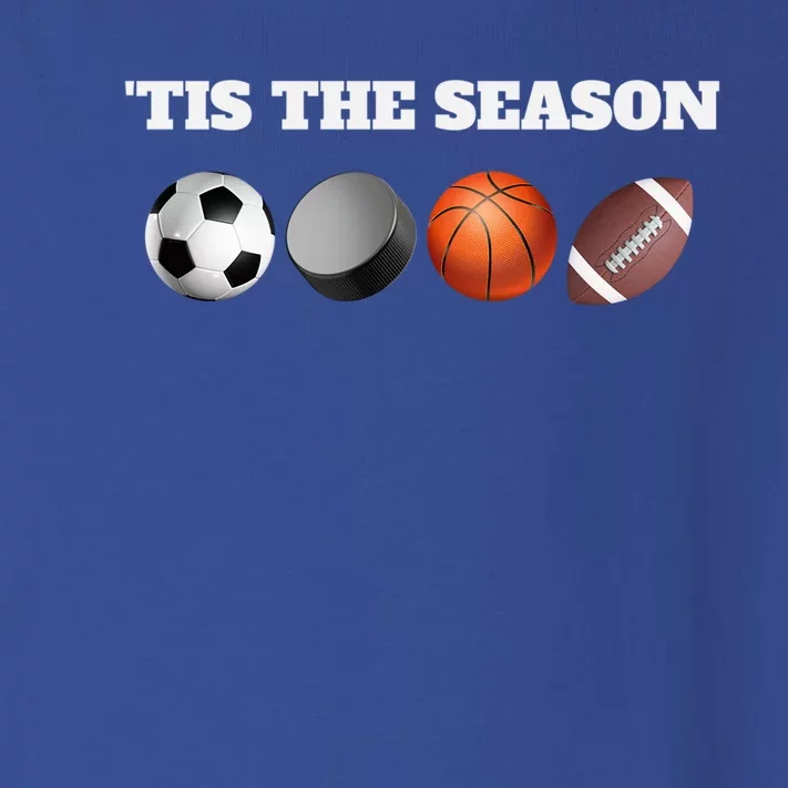 Tis The Season Soccer Hockey Basketball Football Sports Fan Gift Toddler Long Sleeve Shirt