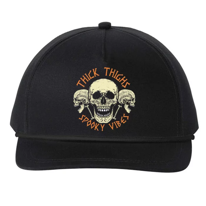 Thick Thighs & Spooky Vibes Halloween Costume Snapback Five-Panel Rope Hat