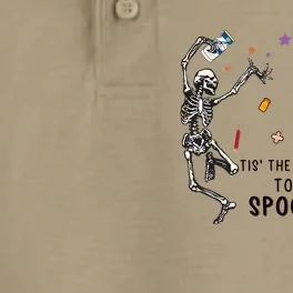 Tis The Season To Be Spooky Skeleton Nurse Halloween Cute Gift Dry Zone Grid Performance Polo