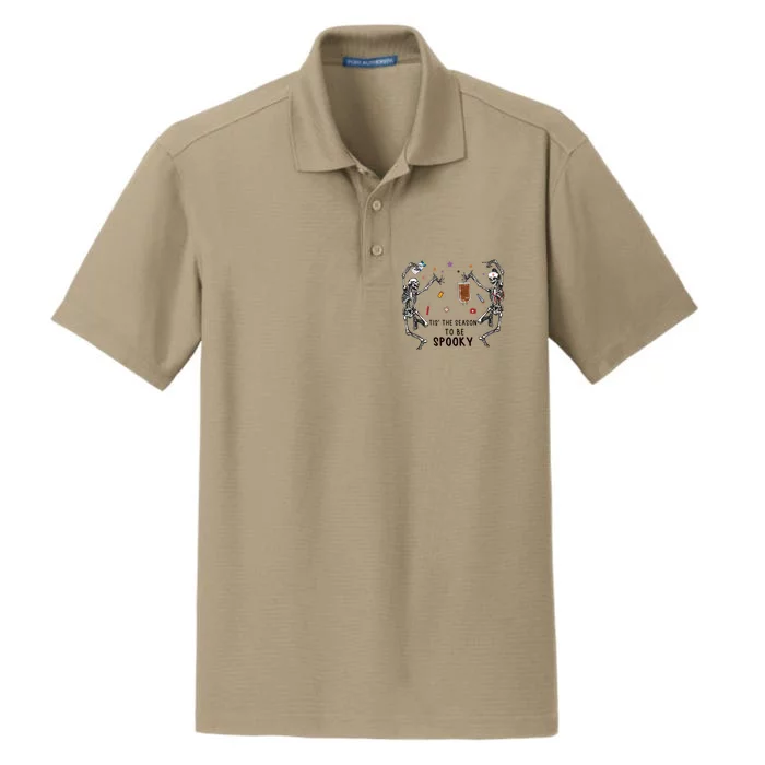 Tis The Season To Be Spooky Skeleton Nurse Halloween Cute Gift Dry Zone Grid Performance Polo