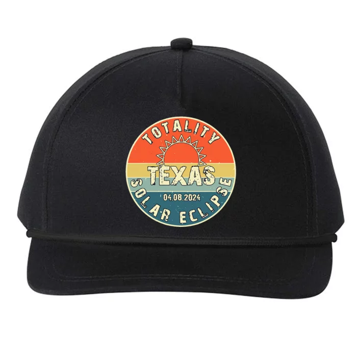 Totality Texas Solar Eclipse 2024 America Total Eclipse Snapback Five-Panel Rope Hat