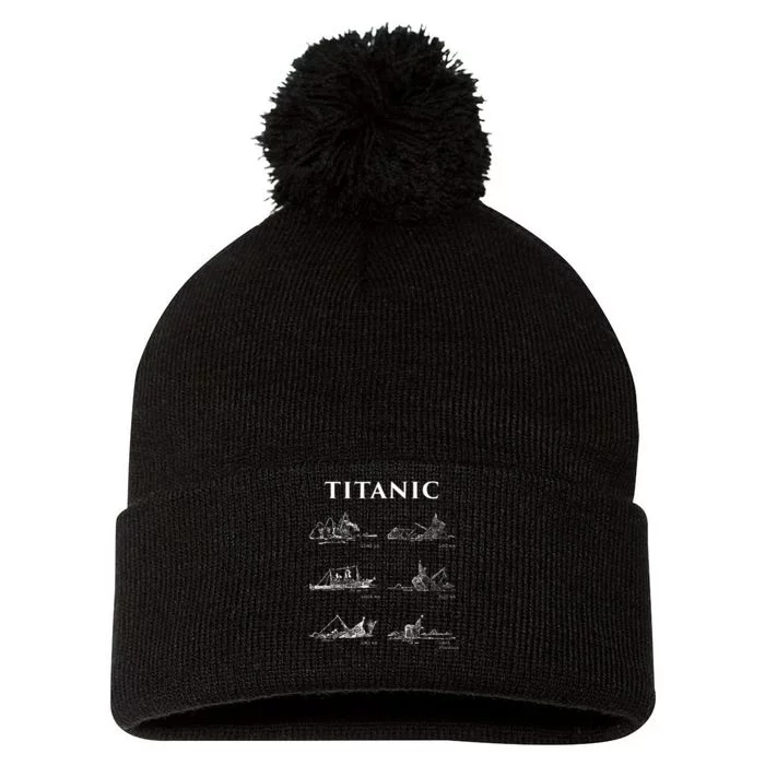 Titanic Titanic Sinking Titanic History Titanic Pom Pom 12in Knit Beanie