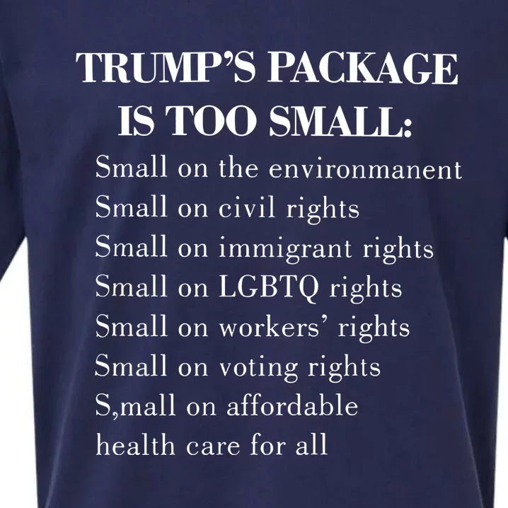 Trump Too Small Trump’S Package Is To Small Sueded Cloud Jersey T-Shirt