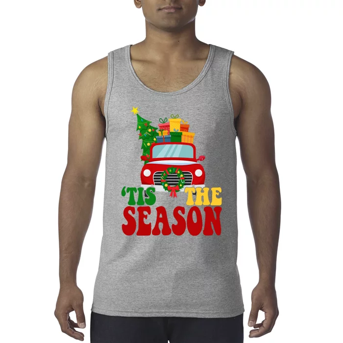 Tis The Season Jolly Christmas Truck Tank Top