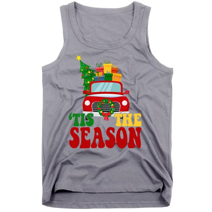 Tis The Season Jolly Christmas Truck Tank Top