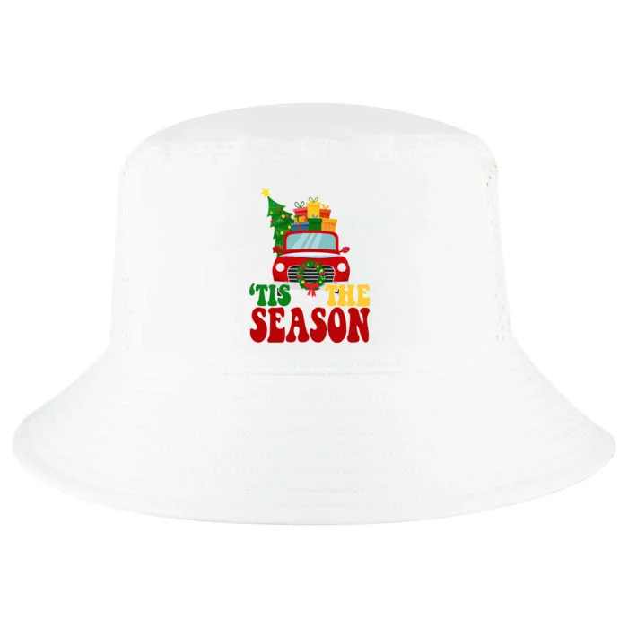 Tis The Season Jolly Christmas Truck Cool Comfort Performance Bucket Hat