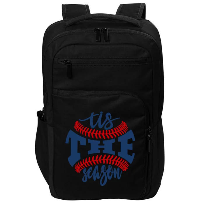 Tis The Season Baseball Softball Lovers Gift Impact Tech Backpack