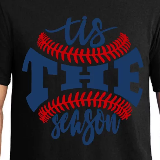 Tis The Season Baseball Softball Lovers Gift Pajama Set