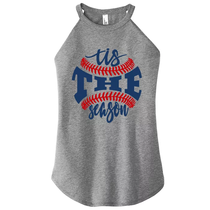 Tis The Season Baseball Softball Lovers Gift Women’s Perfect Tri Rocker Tank