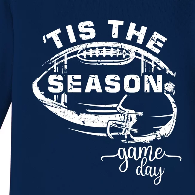 Tis The Season Football Gift Tis The Season Football Gift Baby Long Sleeve Bodysuit