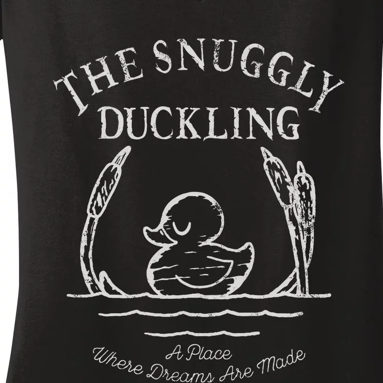 Tangled The Snuggly Duckling Where Dreams Are Made Women's V-Neck T-Shirt