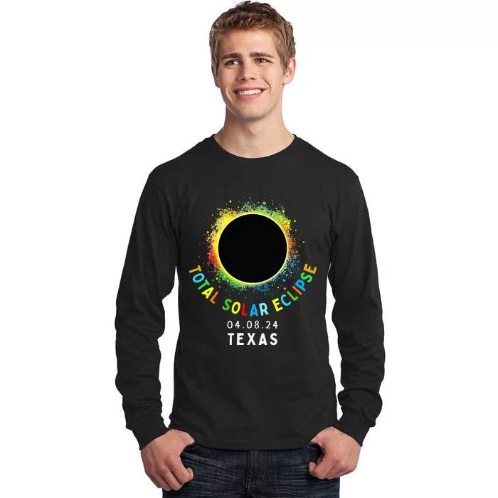 Texas Total Solar Eclipse Totality April 8 2024 Tall Long Sleeve T-Shirt