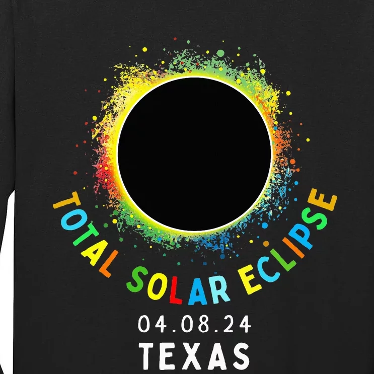 Texas Total Solar Eclipse Totality April 8 2024 Tall Long Sleeve T-Shirt