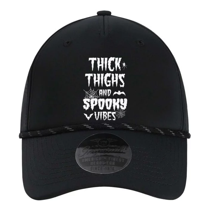 Thick Thighs Spooky Vibes Halloween Pumpkin Ghost Graphic Performance The Dyno Cap