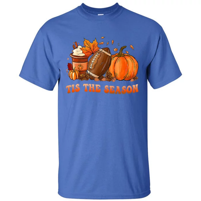 Tis The Season Pumpkin And Spice Football Cute Gift Tall T-Shirt