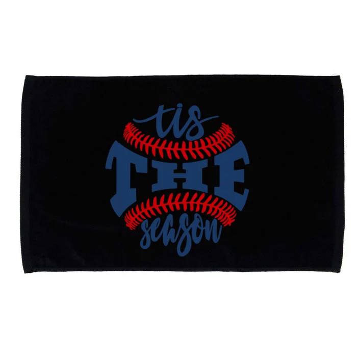 Tis The Season Baseball Softball Lovers Great Gift Microfiber Hand Towel