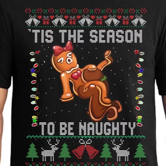 Tis The Season To Be Naughty Ugly Christmas Sweater Dirty Pajama Set