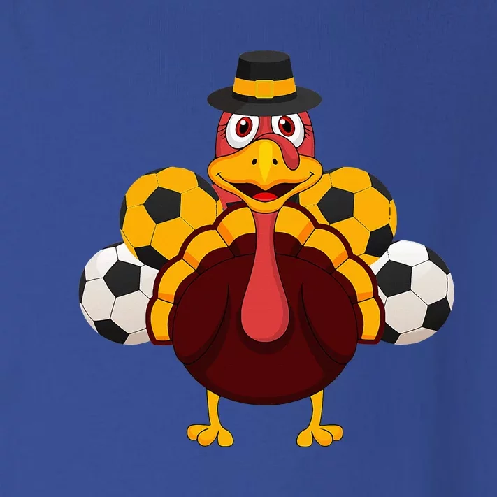 Thanksgiving Turkey Soccer Ball Sports Lover Toddler Long Sleeve Shirt