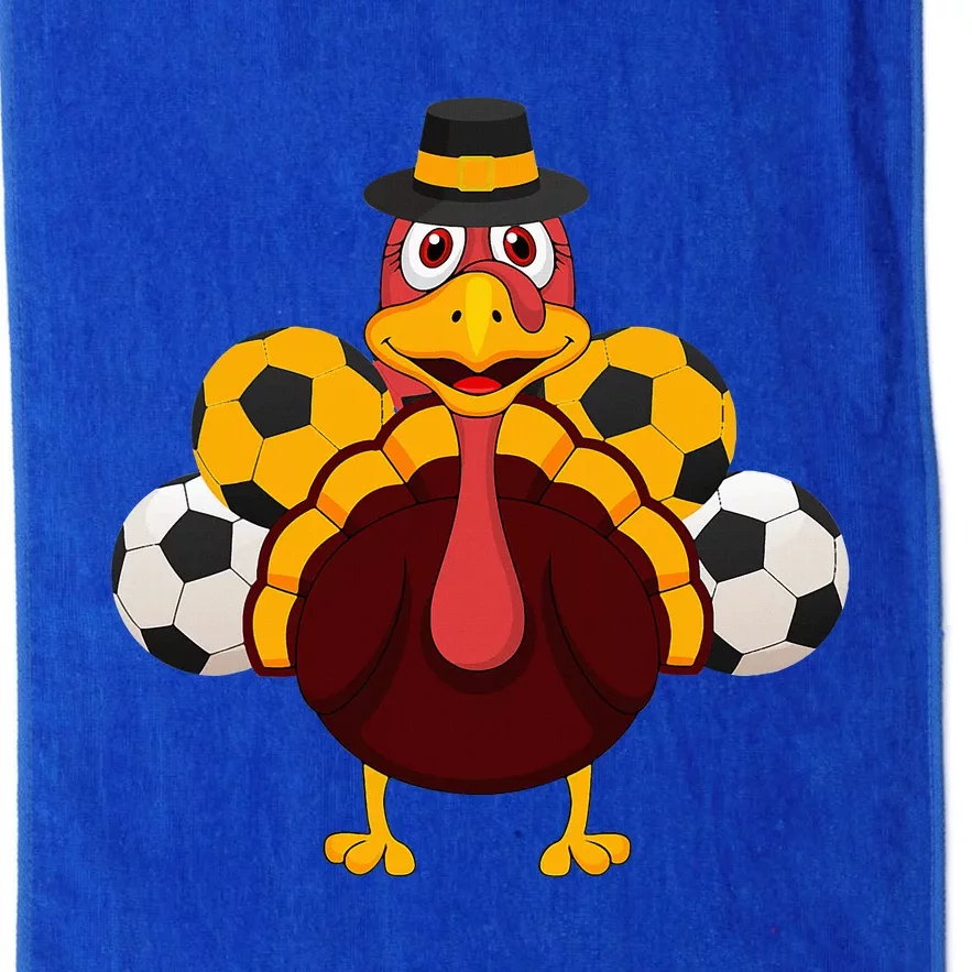 Thanksgiving Turkey Soccer Ball Sports Lover Platinum Collection Golf Towel