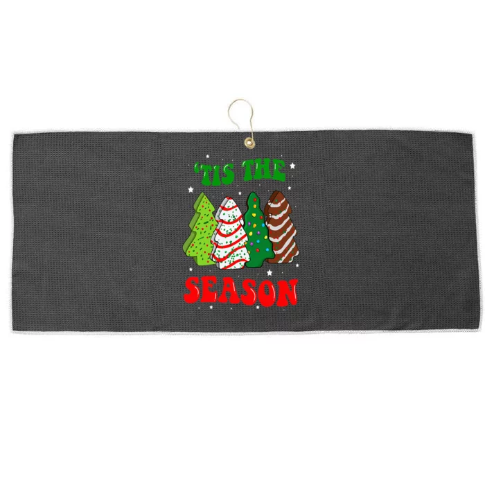 Tis' The Season Christmas Tree Cakes Debbie Groovy Large Microfiber Waffle Golf Towel