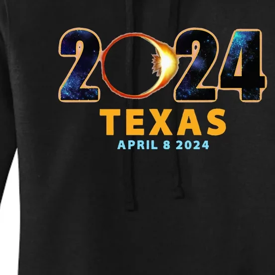 Texas Total Solar Eclipse 2024 Women's Pullover Hoodie