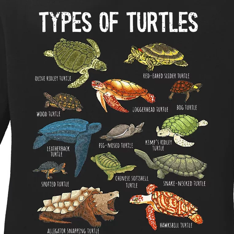 Turtle Turtle Spirit Animal Turtle Lover Ladies Long Sleeve Shirt