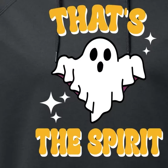 Thats The Spirit Funny Halloween Ghost Performance Fleece Hoodie