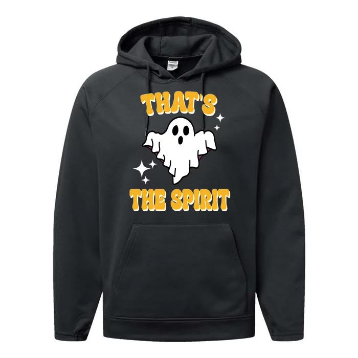 Thats The Spirit Funny Halloween Ghost Performance Fleece Hoodie