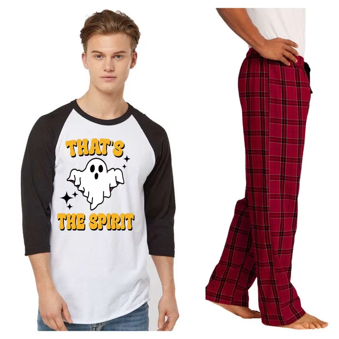 Thats The Spirit Funny Halloween Ghost Raglan Sleeve Pajama Set