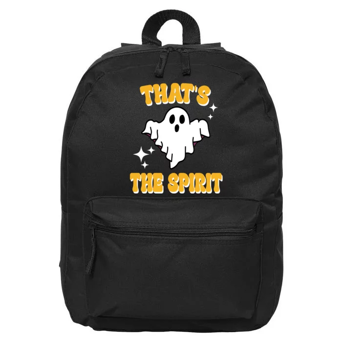 Thats The Spirit Funny Halloween Ghost 16 in Basic Backpack