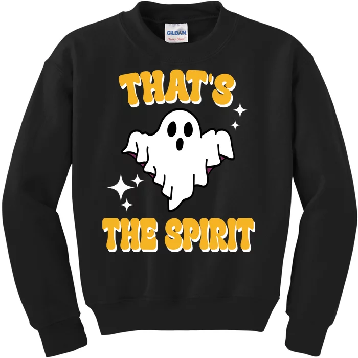 Thats The Spirit Funny Halloween Ghost Kids Sweatshirt