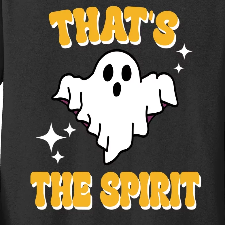 Thats The Spirit Funny Halloween Ghost Kids Long Sleeve Shirt