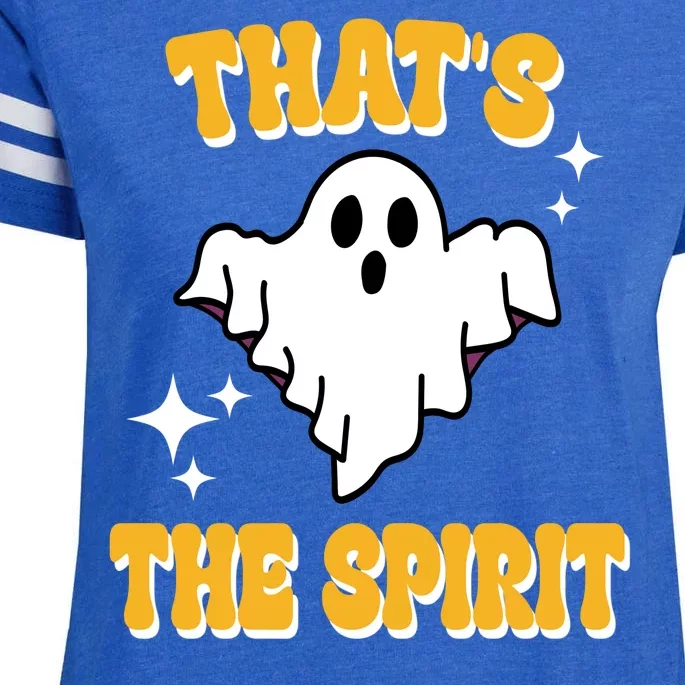 Thats The Spirit Funny Halloween Ghost Enza Ladies Jersey Football T-Shirt