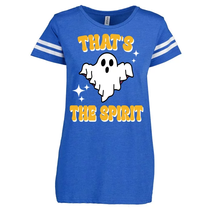 Thats The Spirit Funny Halloween Ghost Enza Ladies Jersey Football T-Shirt