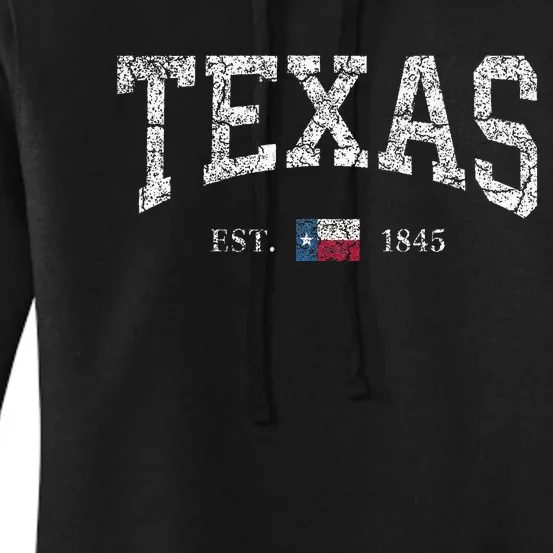 Texas Texas State Flag Distressed Women's Pullover Hoodie