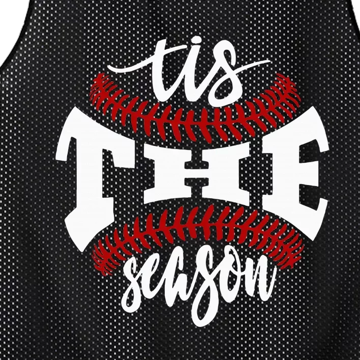 Tis The Season Baseball Lovers Mesh Reversible Basketball Jersey Tank