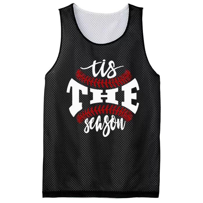 Tis The Season Baseball Lovers Mesh Reversible Basketball Jersey Tank