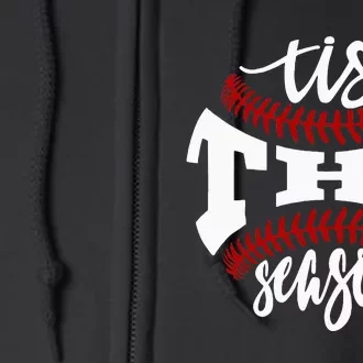 Tis The Season Baseball Lovers Full Zip Hoodie