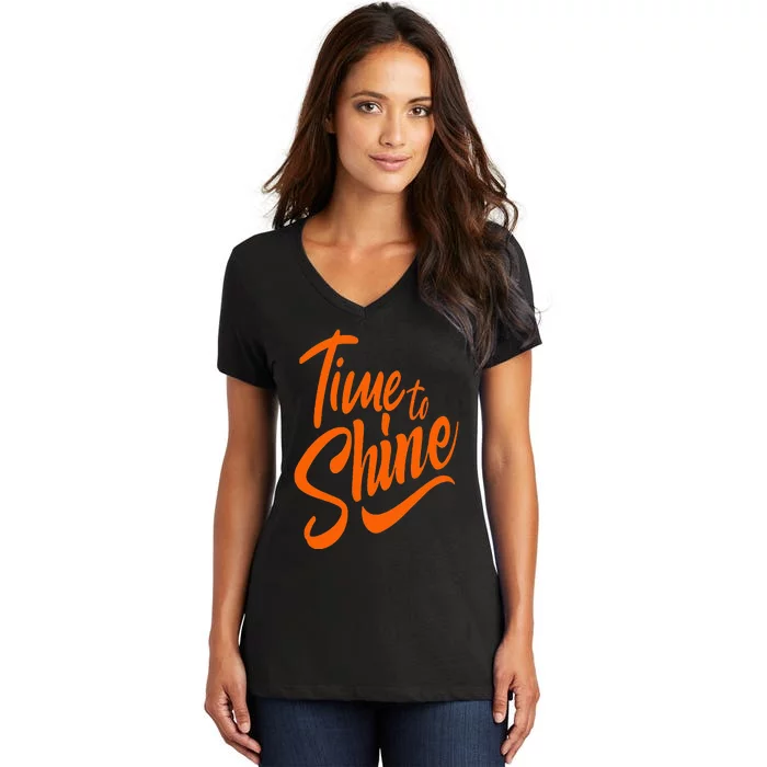 Time To Shine Women's V-Neck T-Shirt