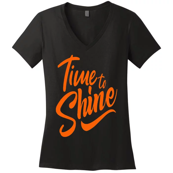 Time To Shine Women's V-Neck T-Shirt