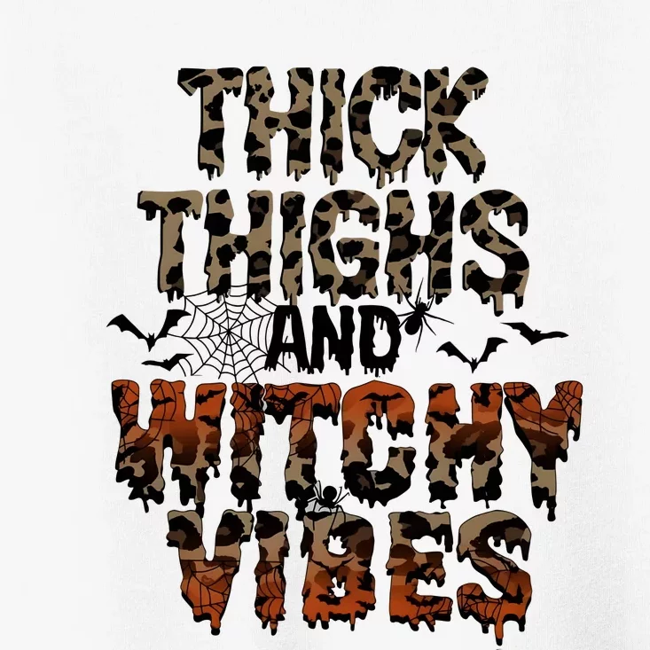 Thick Thighs Spooky Vibes Halloween Costume Toddler T-Shirt