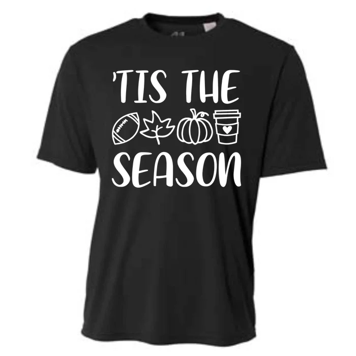 Tis The Season Fall Leaf Pumpkin Halloween Thanksgiving Cool Gift Cooling Performance Crew T-Shirt