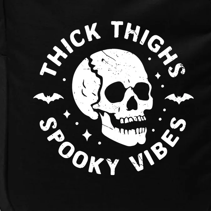 Thick Thighs Spooky Vibes Skull Funny Halloween Impact Tech Backpack